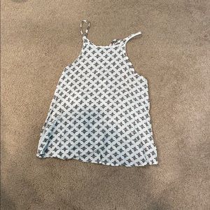 white tank top with pattern